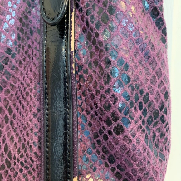 Nine and Company by Nine West Purple and Black Shoulder Purse - Picture 5 of 10